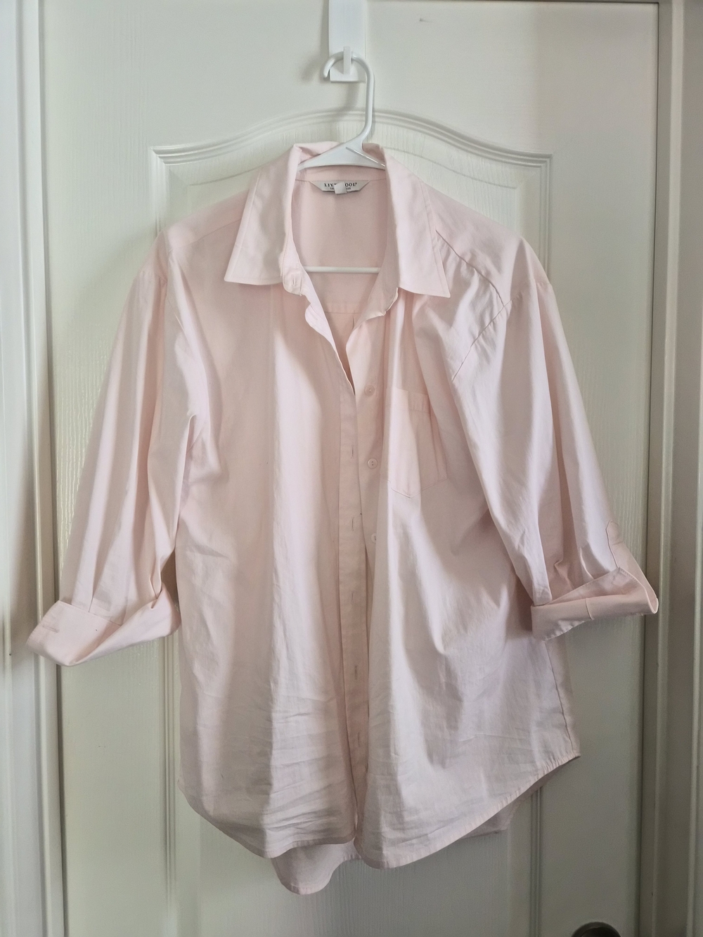 Liverpool Pale Pink Women's Button-Down Shirt